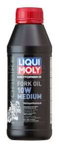 LIQUI MOLY Motociklu dakšu un amortizatoru sintētiskā eļļa 10W Medium 500ml